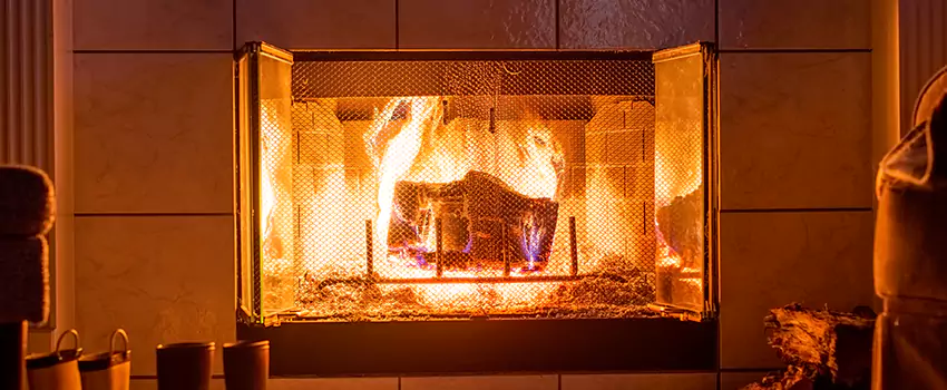 Mendota Hearth Landscape Fireplace Installation in Burke Centre, Virginia